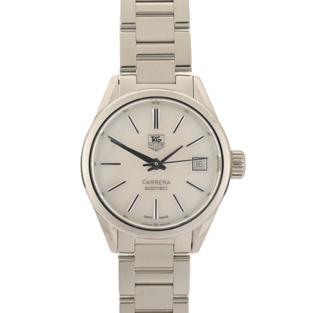 TAG Heuer Carrera Calibre 9 Auto WAR2411 White MOP Dial 29mm Ladies Watch